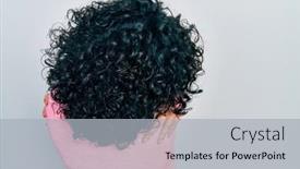  Presentation with middle east - PPT theme consisting of young-middle-east-woman-wearing background and a light gray colored foreground