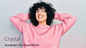  Presentation with middle east - Slides featuring young-middle-east-woman-wearing background and a  colored foreground