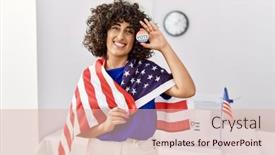  Presentation with middle east - Presentation featuring young-middle-east-woman-wearing background and a lemonade colored foreground