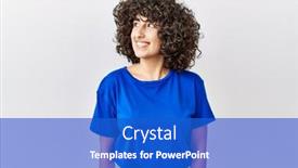  Presentation with eastern - Presentation design having young-middle-eastern-woman-standing background and a  colored foreground