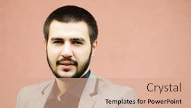  Presentation with eastern - Presentation design enhanced with young middle eastern young attractive male model posing background and a coral colored foreground