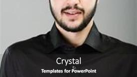  Presentation with eastern - Slide set with young middle eastern young attractive male model posing background and a dark gray colored foreground