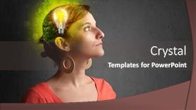  Presentation with green energy - Presentation design enhanced with young mind thinking of green background and a dark gray colored foreground