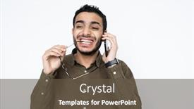  Presentation with isolation - Audience pleasing PPT theme consisting of young-mixed-race-businessman backdrop and a tawny brown colored foreground