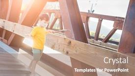  Presentation with chinese medical - Presentation design consisting of young-mixed-race-chinese background and a coral colored foreground