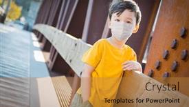  Presentation with chinese medical - Slide set with young-mixed-race-chinese background and a gold colored foreground