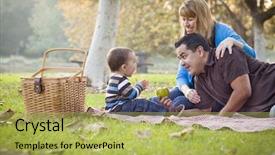  Presentation with racing diversity race ethnicity - PPT theme consisting of ethnic family having a picnic background and a yellow colored foreground