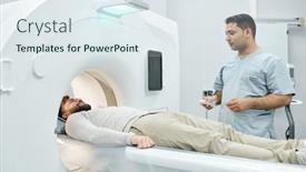  Presentation with control panel - Amazing PPT theme having young-mixed-race-male-doctor backdrop and a sky blue colored foreground