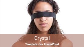  Presentation with race - Amazing presentation theme having young-mixed-race-woman-wearing backdrop and a coral colored foreground