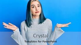 Presentation with modern - PPT layouts having young-modern-girl-wearing-casual background and a light blue colored foreground