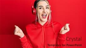  Presentation with gym - Presentation consisting of young-modern-girl-wearing-gym background and a red colored foreground