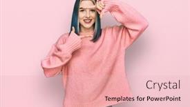  Presentation with frame pink - PPT layouts consisting of young-modern-girl-wearing-pink background and a lemonade colored foreground