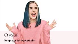  Presentation with pink - Slide deck featuring young-modern-girl-wearing-pink background and a  colored foreground