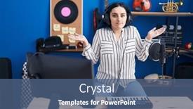  Presentation with blue music - 