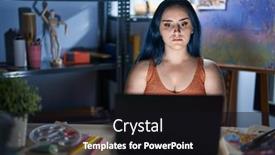  Presentation with blue night - PPT layouts enhanced with young-modern-girl-with-blue background and a black colored foreground