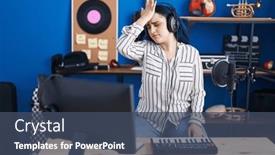  Presentation with blue music - 