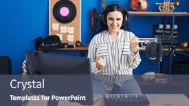  Presentation with blue music - 