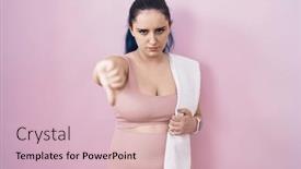  Presentation with pink blue - PPT layouts with young-modern-girl-with-blue background and a lemonade colored foreground