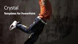  Presentation with hip hop - PPT theme enhanced with young-modern-hip-hop-male background and a tawny brown colored foreground