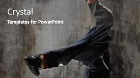  Presentation with hip hop - Slides having young-modern-hip-hop-male background and a dark gray colored foreground