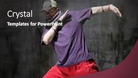  Presentation with hip hop - Presentation design featuring young-modern-hip-hop-male background and a dark gray colored foreground