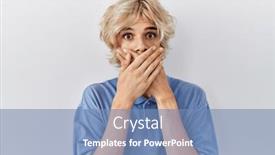  Presentation with secret - PPT theme consisting of young-modern-man-standing-over background and a  colored foreground