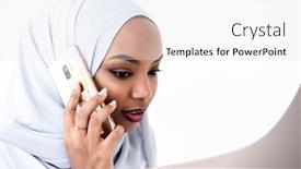  Presentation with hijab modern - Audience pleasing PPT theme consisting of young-modern-muslim-african-business backdrop and a white colored foreground