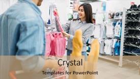  Presentation with childrens - Beautiful PPT layouts featuring young mother buying childrens clothes backdrop and a coral colored foreground