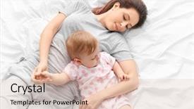  Presentation with mother baby and nurse - PPT layouts enhanced with young mother with her cute background and a lemonade colored foreground