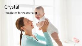  Presentation with holy family the child jesus - Beautiful slides featuring young mother with little baby backdrop and a white colored foreground