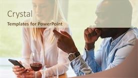  Presentation with dating - Colorful PPT layouts enhanced with young-multicultural-couple-in-dating backdrop and a cream colored foreground