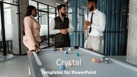  Presentation with lobby - PPT layouts featuring young-multiracial-people-in-business background and a  colored foreground