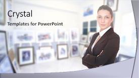  Presentation with museum - Amazing slides having young museum curator acquiring collection backdrop and a cream colored foreground