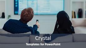  Presentation with hijab modern - PPT theme having young-muslim-couple-woman-wearing background and a navy blue colored foreground