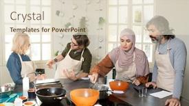  Presentation with hijab - Cool new presentation with young-muslim-female-trainee backdrop and a lemonade colored foreground