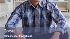  Presentation with muslim - Colorful slide set enhanced with young-muslim-man-praying backdrop and a ocean colored foreground