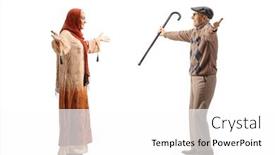  Presentation with muslim - Presentation theme enhanced with young-muslim-woman-meeting background and a white colored foreground