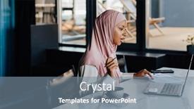  Presentation with documentation - Theme enhanced with young-muslim-woman-wearing-headscarf background and a  colored foreground