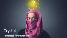  Presentation with arabian woman wearing hijab muslim - Cool new presentation with young muslim woman wearing niqab backdrop and a tawny brown colored foreground