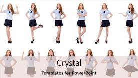  Presentation with female college student for health check up - Amazing theme having young naughty student female isolated backdrop and a lemonade colored foreground