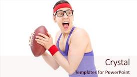  Presentation with young children playing multicultural - Beautiful PPT layouts featuring young nerdy guy in sportswear backdrop and a lemonade colored foreground