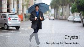  Presentation with breaking news - Colorful slide set enhanced with young news correspondent rushing backdrop and a lemonade colored foreground