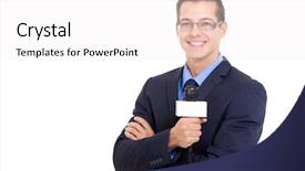  Presentation with news reporter - PPT layouts consisting of young news reporter in live background and a white colored foreground