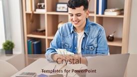  Presentation with non binary - Slides having young-non-binary-man-sitting background and a coral colored foreground