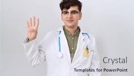  Presentation with non binary - Slide deck consisting of young-non-binary-man-wearing background and a sky blue colored foreground