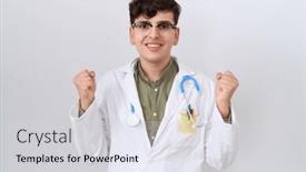  Presentation with non binary - PPT layouts with young-non-binary-man-wearing background and a light gray colored foreground