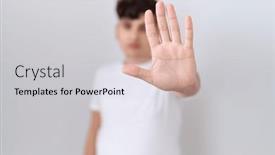  Presentation with sing - PPT theme having young-non-binary-man-wearing background and a light gray colored foreground