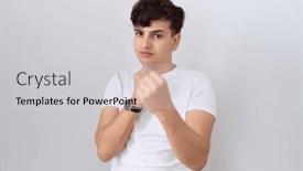  Presentation with non binary - PPT theme having young-non-binary-man-wearing background and a  colored foreground