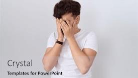  Presentation with non binary - Presentation with young-non-binary-man-wearing and a light gray colored foreground