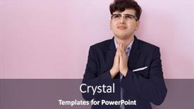  Presentation with hope - Presentation theme featuring young-non-binary-man background and a wine colored foreground